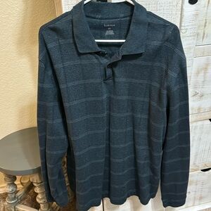 Nice collar button  down pull over